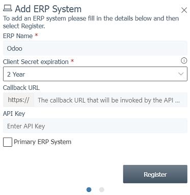 Điền biểu mẫu để đăng ký hệ thống ERP trên cổng ETA.