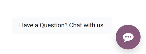 Giao diện của một trang web Odoo được làm nổi bật nút livechat