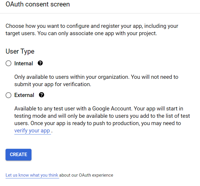 Lựa chọn loại người dùng trong đồng ý OAuth