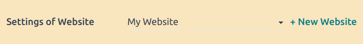 Nút tạo trang web mới