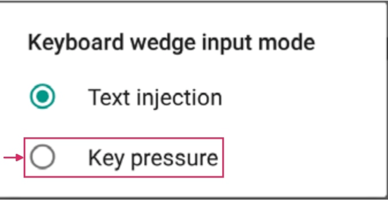 Lựa chọn chế độ nhập Keyboard wedge trên máy quét Datalogic
