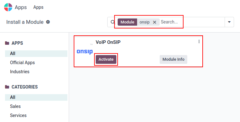Xem ứng dụng OnSIP trong kết quả tìm kiếm ứng dụng