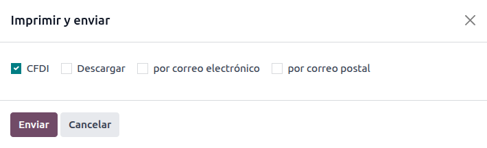 Ô chọn CFDI
