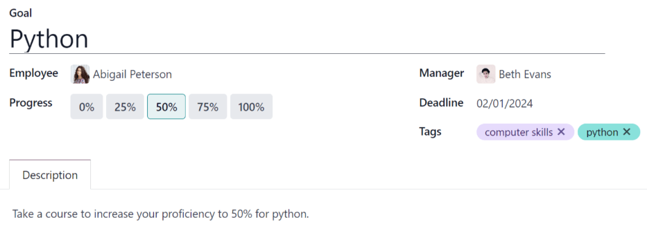 Mục tiêu đã hoàn thành được tạo cho việc học Python.