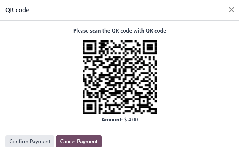 Ví dụ thanh toán bằng mã QR