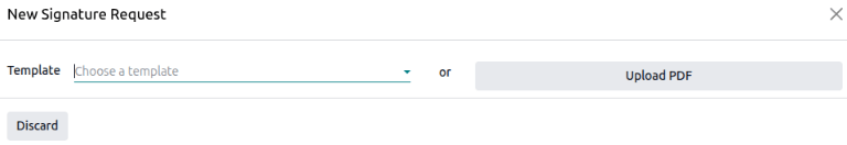 Cửa sổ pop-up Ký tài liệu xuất hiện trong ứng dụng Odoo Rental.