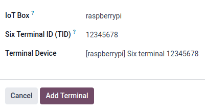 Cấu hình Terminal ID cho thiết bị thanh toán SIX