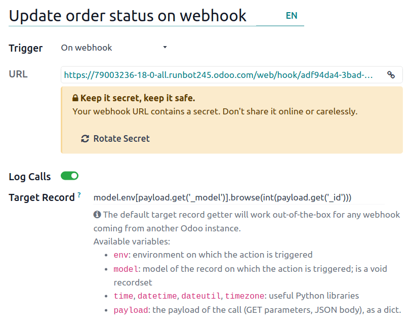 Ví dụ về trình kích hoạt dựa trên trường ngày