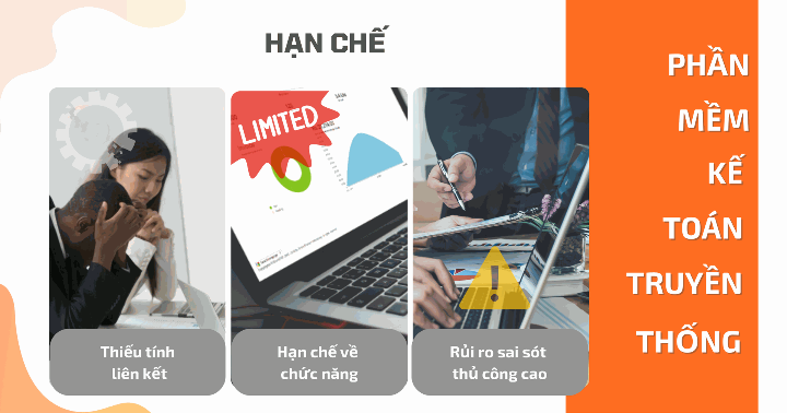 Hạn chế của phần mềm kế toán truyền thống